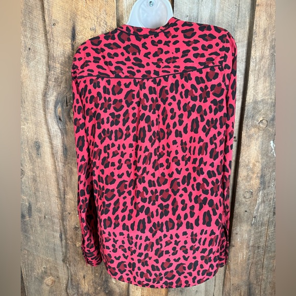 Rails Lillian Red Leopard Blouse - size XSmall - Picture 6 of 12